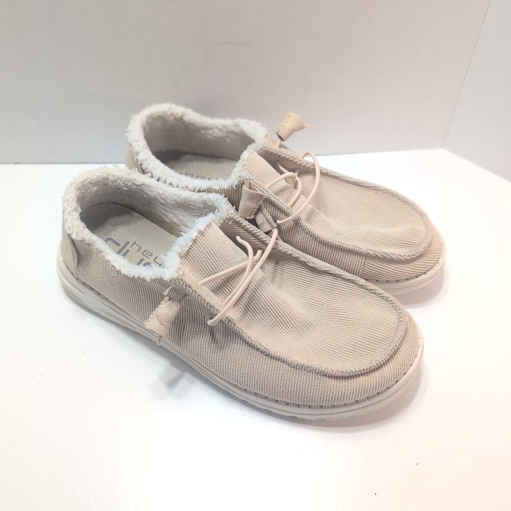 Hey Dude Wendy Corduroy Cream Women's 8